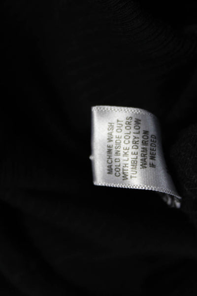 Monrow Womens Black Long Sleeve Crew Neck Top Size L
