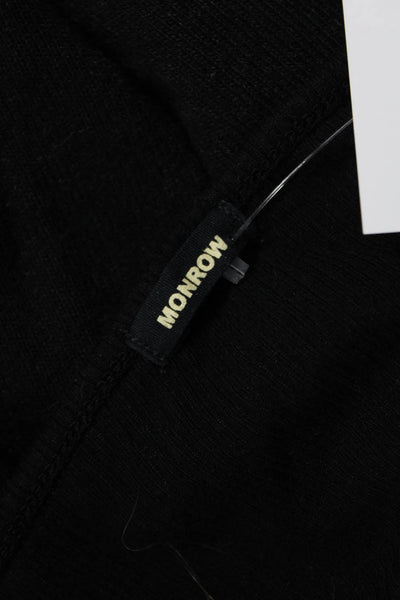 Monrow Womens Black Long Sleeve Crew Neck Top Size L