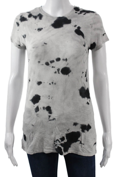 Vince Women Basic Jersey Crew Neck Short Sleeve Gray T-Shirt Size M