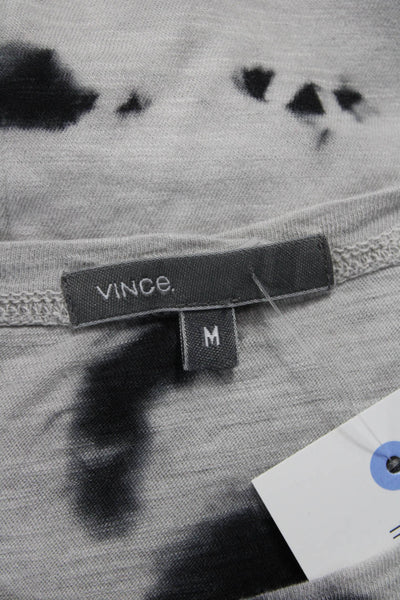 Vince Women Basic Jersey Crew Neck Short Sleeve Gray T-Shirt Size M