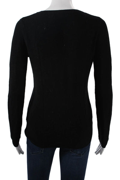 One Grey Day Unisex Henley Black Cotton Long Sleeve Size S