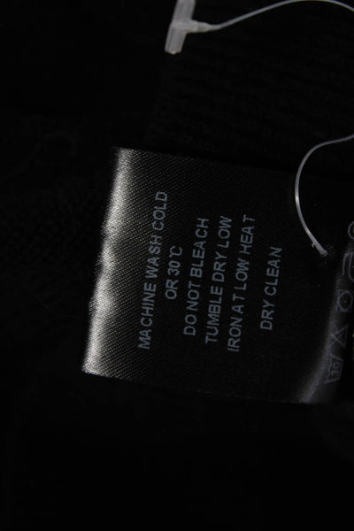 One Grey Day Unisex Henley Black Cotton Long Sleeve Size S