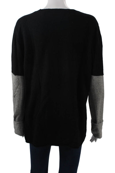 ATM Unisex Black Cashmere Pullover Sweater Round Neck Size XL