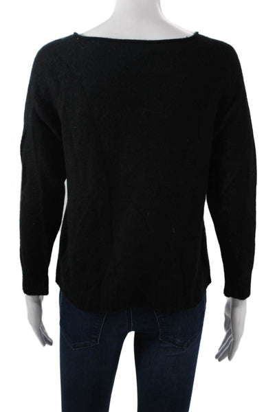 Nili Lotan Unisex Black 100% Cashmere V Neck Pullover Sweater Size XS