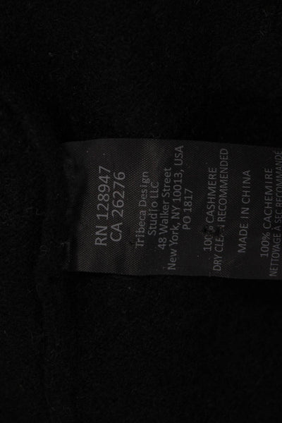 Nili Lotan Unisex Black 100% Cashmere V Neck Pullover Sweater Size XS