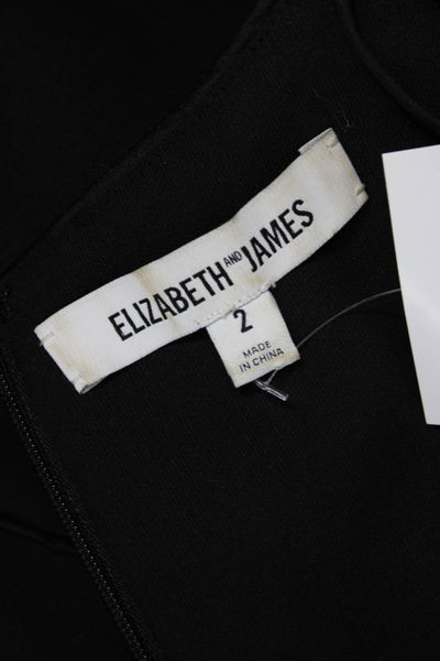 Elizabeth and James Womens A-Line Black Sleeveless Mini Dress Size 2