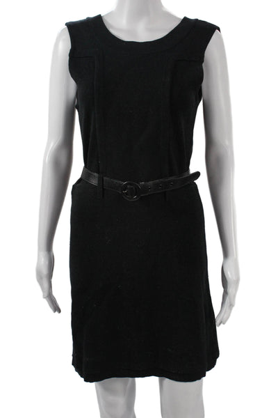 Alice + Olivia Women Sheath Sweater Dress Black Cotton Sleeveless Size S