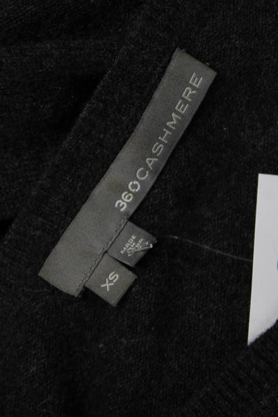 360 Cashmere Women Sweater Dress Dark Gray Long Sleeve Size XS