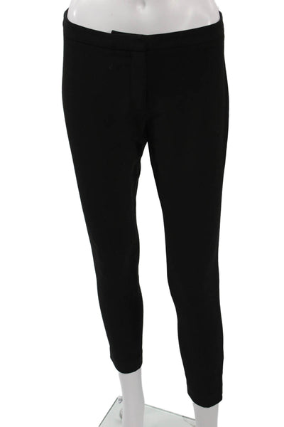 Elizabeth and James Womens Cropped Ankle Leggings Black Hook Eye Size 2