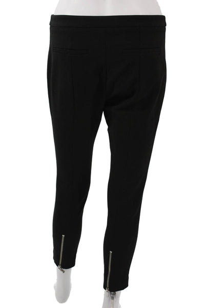 Elizabeth and James Womens Cropped Ankle Leggings Black Hook Eye Size 2
