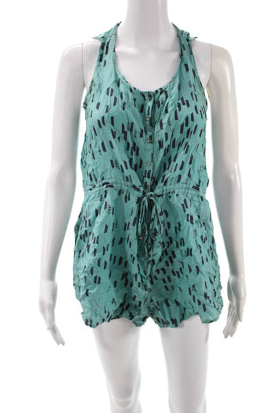 Dolce Vita Women Jumpsuit Sleeveless Scoop Neck Geometric Green Size M