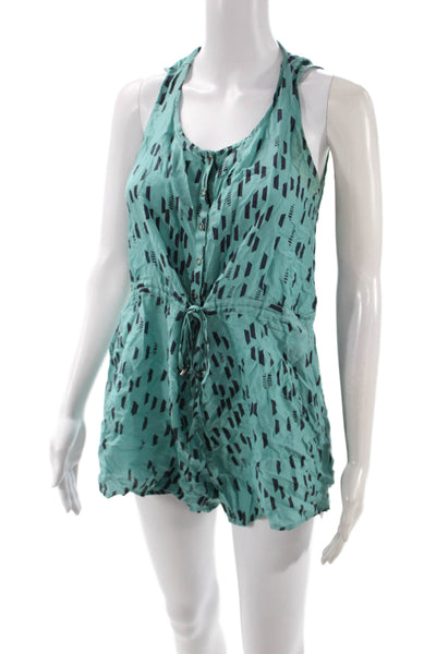 Dolce Vita Women Jumpsuit Sleeveless Scoop Neck Geometric Green Size M