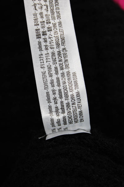 Zara Unisex Black V Neck Cardigan Polyester Acrylic Elastane Size S
