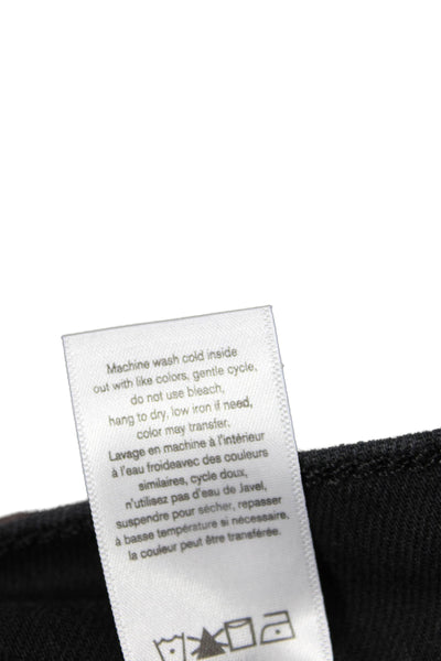 Rag & Bone Womens Cropped Flared Black Mid Rise Jeans Size 24