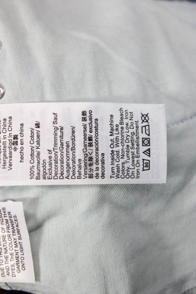 J Crew Womens Wide-Leg Jeans Blue 100% Cotton Low Rise Inseam 31 Size 25