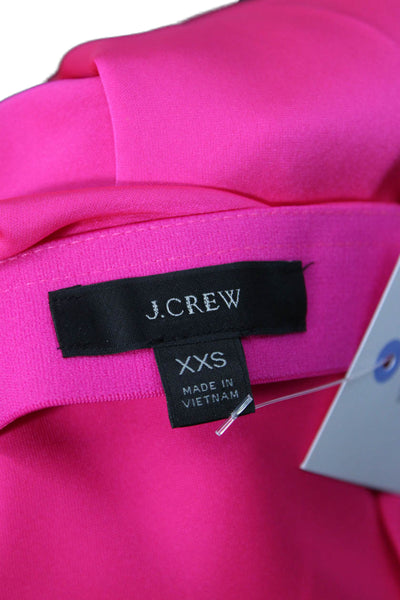 J Crew Womens A-Line Midi Skirt Pink Solid Polyester Size 2XS
