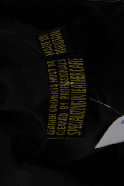 Scully Mens Leather Button Down Vest Black Size Large