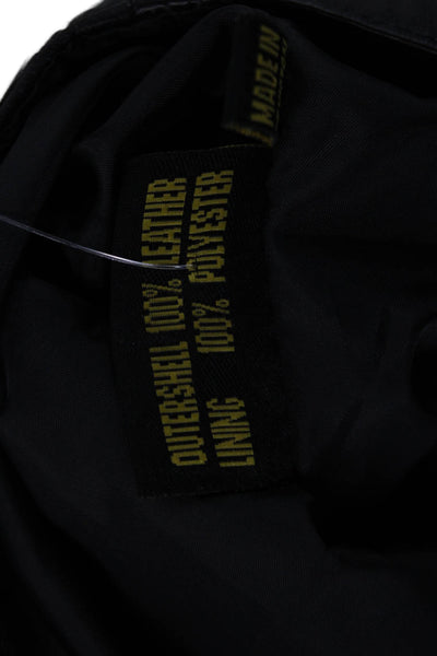 Scully Mens Leather Button Down Vest Black Size Large