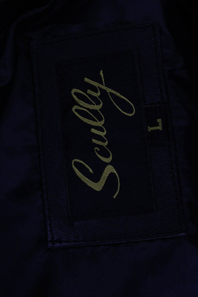 Scully Mens Leather Button Down Vest Black Size Large