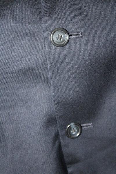 Jos A Bank Mens Dark Blue 100% Wool Classic Suit Jacket Collared Button Size 42