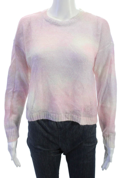 Bella Dahl Unisex Pink Pullover Sweater Crewneck Mohair Blend Size XS