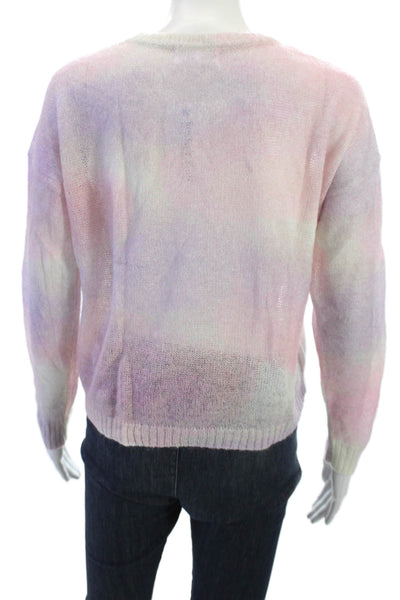 Bella Dahl Unisex Pink Pullover Sweater Crewneck Mohair Blend Size XS