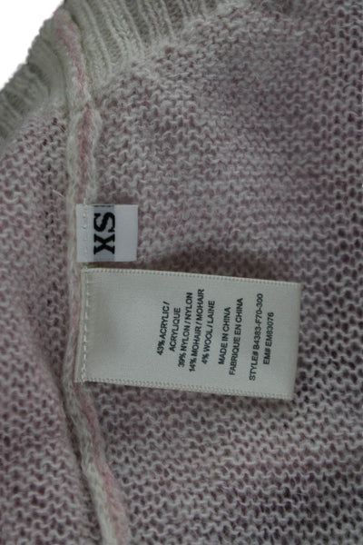 Bella Dahl Unisex Pink Pullover Sweater Crewneck Mohair Blend Size XS