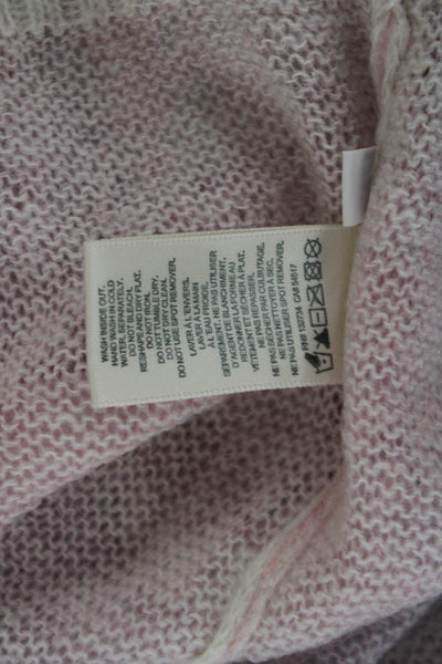 Bella Dahl Unisex Pink Pullover Sweater Crewneck Mohair Blend Size XS