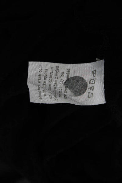 Goldie Womens Basic Long Sleeve Crew Neck Pima Cotton T-Shirt Black Size XS