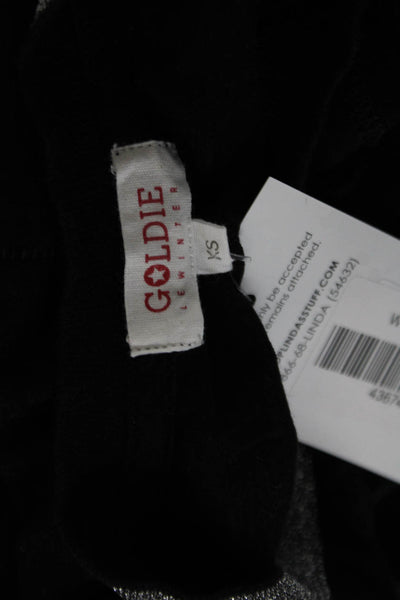 Goldie Womens Basic Long Sleeve Crew Neck Pima Cotton T-Shirt Black Size XS