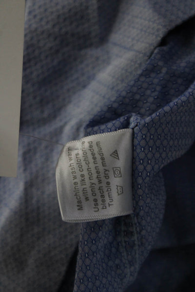 Isaac Mizrahi Childrens Boys Geometric Print Dress Shirt Blue Size 8