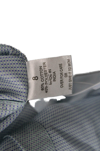 Leo & Zachary Childrens Boys Button Down Dress Shirt Sky Blue Cotton Size 6