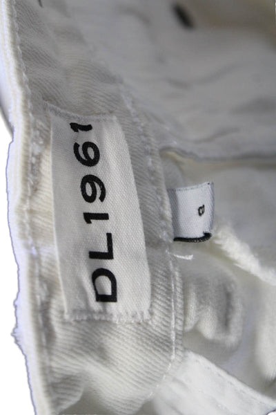 DL1961Childrens Boys Denim Jacob Shorts White Size 8