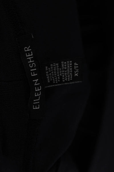 Eileen Fisher Women Cropped Ankle Pants Black Petite Size XS