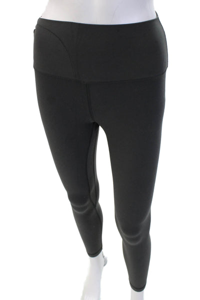 Lululemon Women Black Ankle Leggings Nylon Blend Sz 4