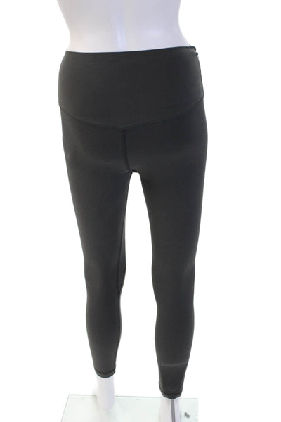 Lululemon Women Black Ankle Leggings Nylon Blend Sz 4