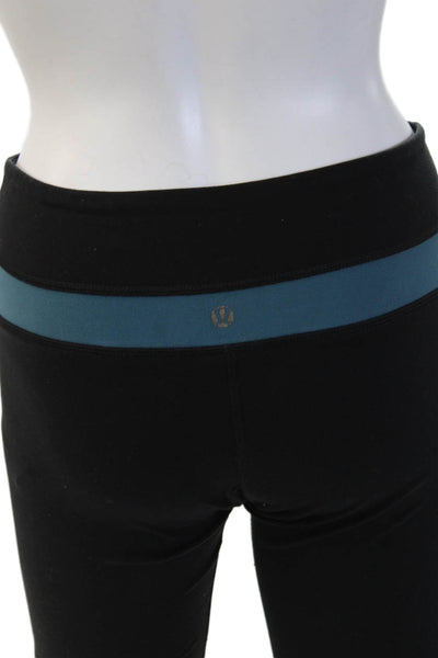 Lululemon Womens Cropped Black Leggings Polyester Size 4