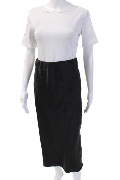 Zara Womens Straight Pencil Black Polyester Skirt Size XS