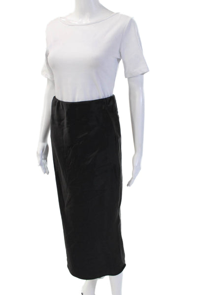 Zara Womens Straight Pencil Black Polyester Skirt Size XS