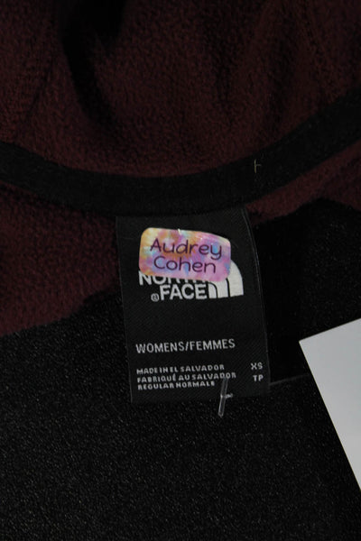 The North Face Womens Dark Red Button High Neck Long Sleeve Jacket Size XS