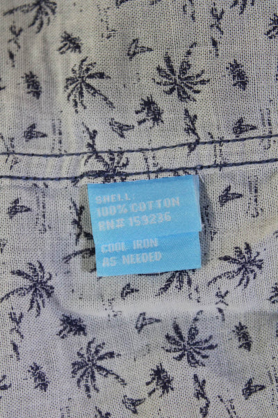 J Mclaughlin Mens Button-Down Long Sleeve Dark Blue Cotton Shirt Size M