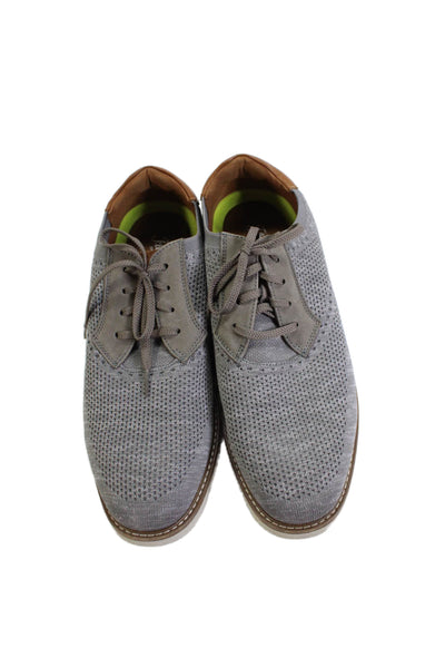 Florsheim Men's Lace Up Round Toe Rubber Sole Oxford Shoes Gray Size 9