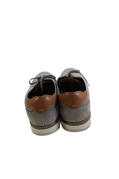 Florsheim Men's Lace Up Round Toe Rubber Sole Oxford Shoes Gray Size 9
