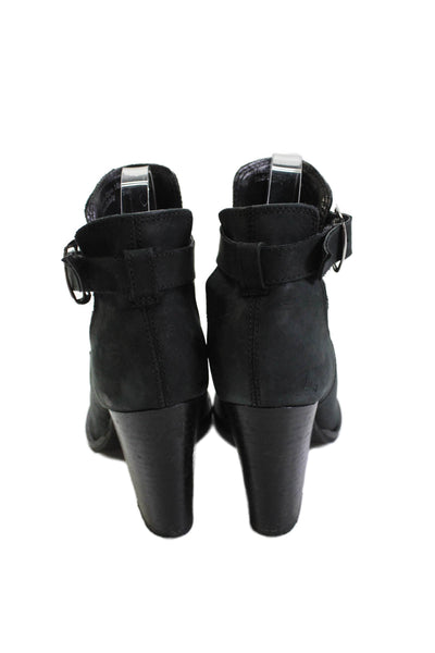 Carvela Womens Leather Ankle Boots Heels Black Size 37 7