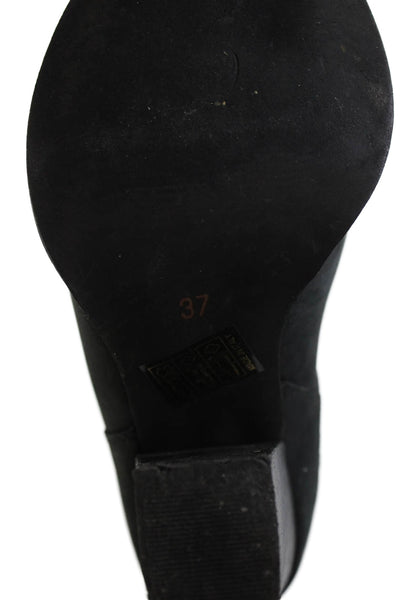 Carvela Womens Leather Ankle Boots Heels Black Size 37 7