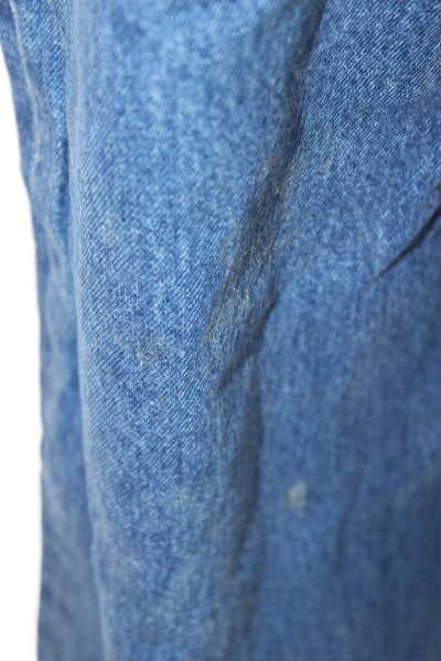 SPRWMN Unisex Wide-Leg Blue Jeans 100% Cotton Mid Rise Inseam 32 90s Size 25