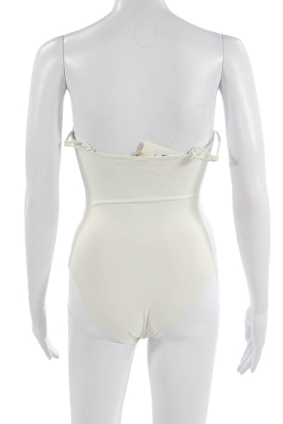 Dolla Women One Piece White Beach Swimwear Size S