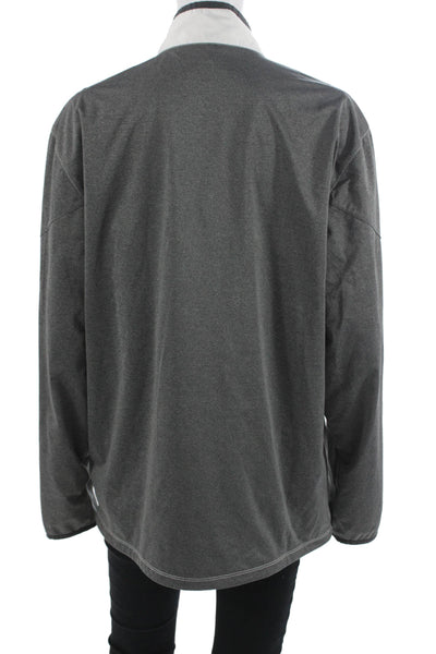 Nike Golf Mens Windbreaker White Polyester Zip High Neck Long Sleeve Size M