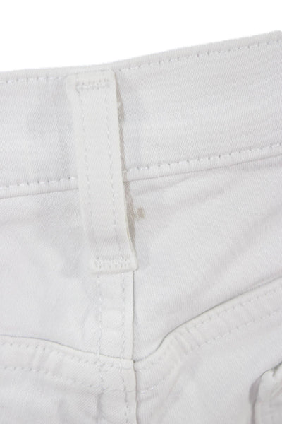J Crew Womens Cropped Mid Rise White Jeans Size 28