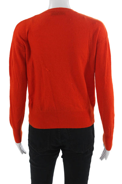 Zara Unisex Pullover Red Wool Crew Neck Long Sleeve Classic Size S